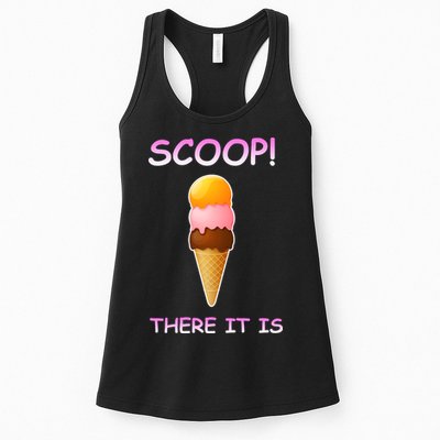 Scoop There It Is Tag Team Funny Ice Cream Pun Sweet Tooth Cute Gift Womens Tank Top