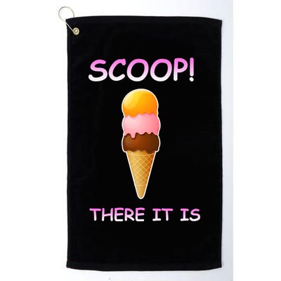 Scoop There It Is Tag Team Funny Ice Cream Pun Sweet Tooth Cute Gift Golf Towel
