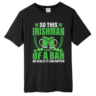 So This Irishman Walks Out Of A Bar Tall Fusion ChromaSoft Performance T-Shirt