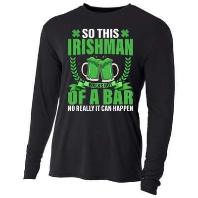 So This Irishman Walks Out Of A Bar Cooling Performance Long Sleeve Crew