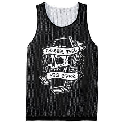 Sober Till ItS Over Aa Na Gift Recovery 12 Steps Sobriety Mesh Reversible Basketball Jersey Tank