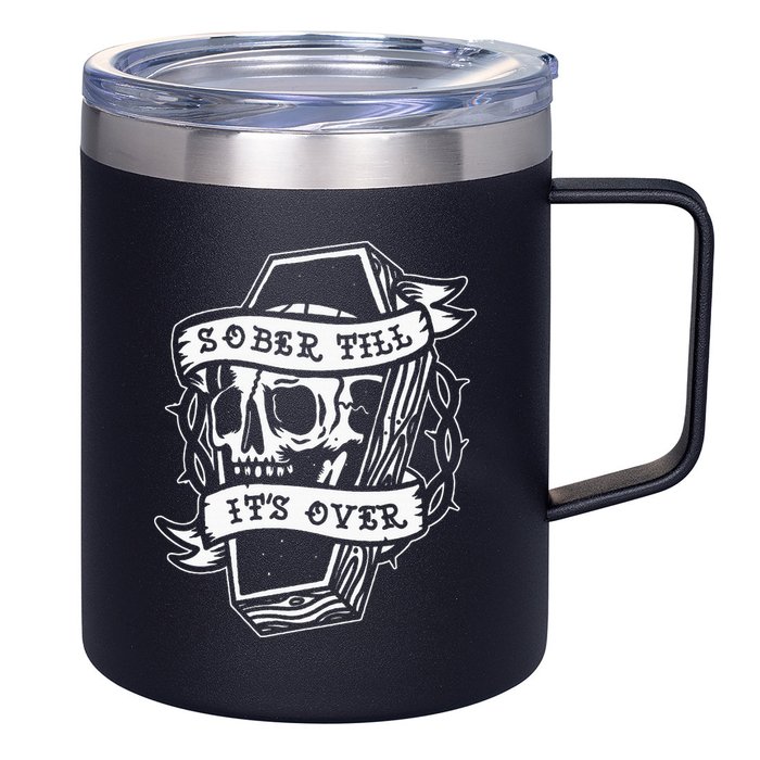 Sober Till ItS Over Aa Na Gift Recovery 12 Steps Sobriety 12oz Stainless Steel Coffee Mug