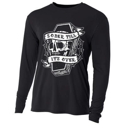 Sober Till ItS Over Aa Na Gift Recovery 12 Steps Sobriety Cooling Performance Long Sleeve Crew