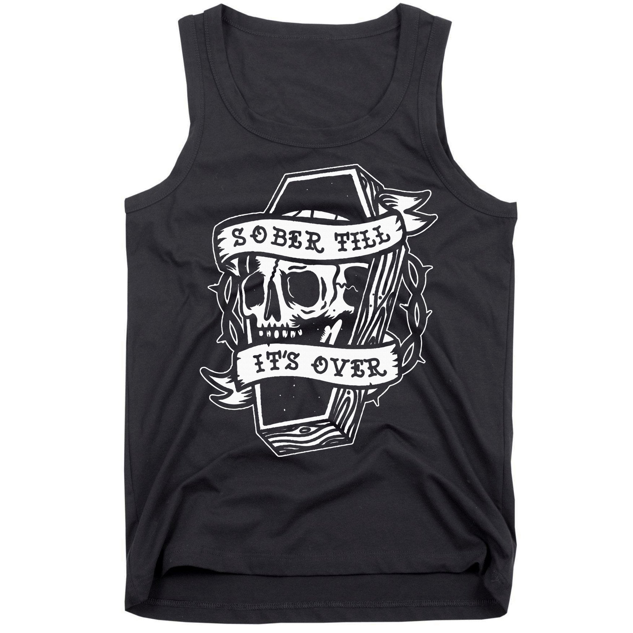 Sober Till ItS Over Aa Na Gift Recovery 12 Steps Sobriety Tank Top