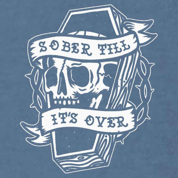 Sober Till ItS Over Aa Na Gift Recovery 12 Steps Sobriety Garment-Dyed Sweatshirt