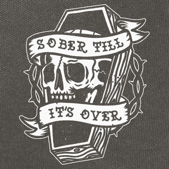 Sober Till ItS Over Aa Na Gift Recovery 12 Steps Sobriety Cotton Canvas Backpack