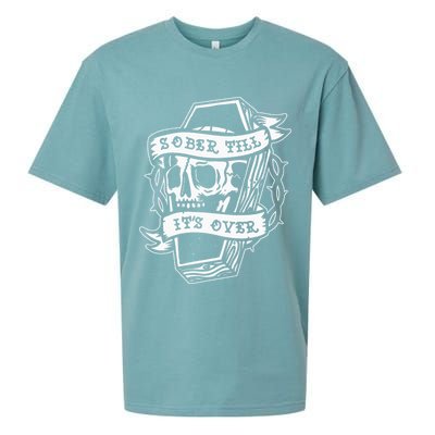 Sober Till ItS Over Aa Na Gift Recovery 12 Steps Sobriety Sueded Cloud Jersey T-Shirt