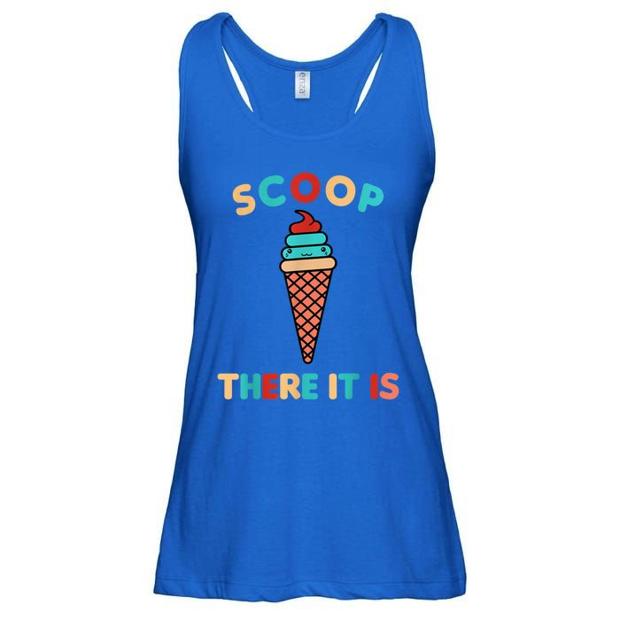 Scoop There It Is Tag Team Funny Ice Cream Pun Sweet Tooth Gift Ladies Essential Flowy Tank