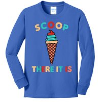 Scoop There It Is Tag Team Funny Ice Cream Pun Sweet Tooth Gift Kids Long Sleeve Shirt