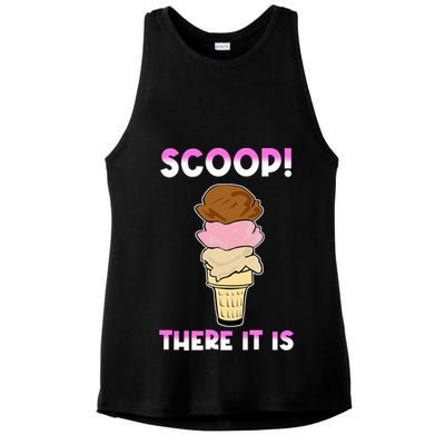 Scoop There It Is Tag Team Funny Ice Cream Pun Sweet Tooth Cute Gift Ladies PosiCharge Tri-Blend Wicking Tank