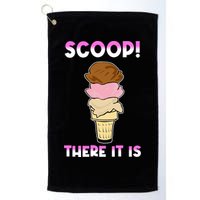Scoop There It Is Tag Team Funny Ice Cream Pun Sweet Tooth Cute Gift Golf Towel