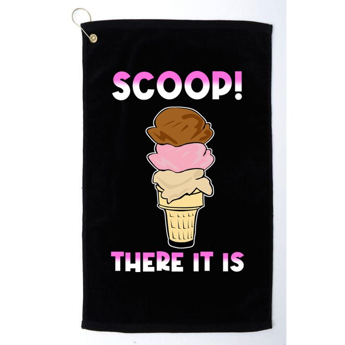 Scoop There It Is Tag Team Funny Ice Cream Pun Sweet Tooth Cute Gift Golf Towel
