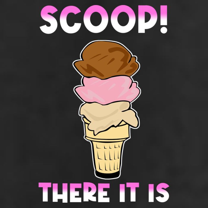 Scoop There It Is Tag Team Funny Ice Cream Pun Sweet Tooth Cute Gift Golf Towel