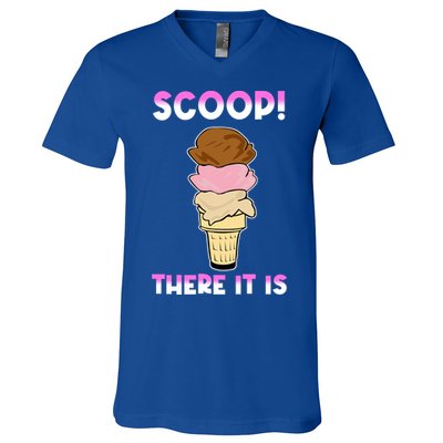Scoop There It Is Tag Team Funny Ice Cream Pun Sweet Tooth Cute Gift V-Neck T-Shirt