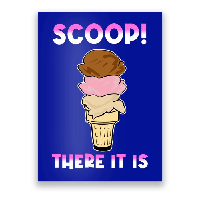 Scoop There It Is Tag Team Funny Ice Cream Pun Sweet Tooth Cute Gift Poster