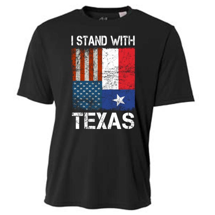 Support Texas I Stand With Texas Texan Flag Close The Border Cooling Performance Crew T-Shirt