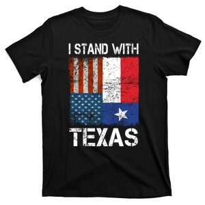 Support Texas I Stand With Texas Texan Flag Close The Border T-Shirt