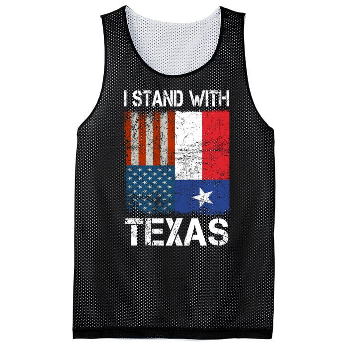 Support Texas I Stand With Texas Texan Flag Close The Border Mesh Reversible Basketball Jersey Tank