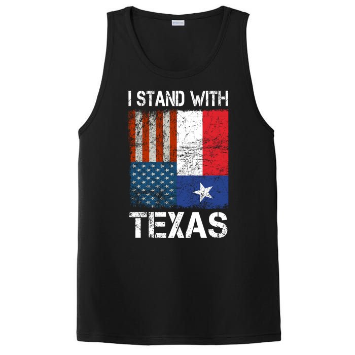 Support Texas I Stand With Texas Texan Flag Close The Border PosiCharge Competitor Tank