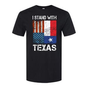 Support Texas I Stand With Texas Texan Flag Close The Border Softstyle CVC T-Shirt