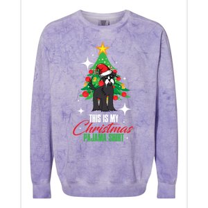 Schnauzer This Is My Christmas Pajama Gift Colorblast Crewneck Sweatshirt