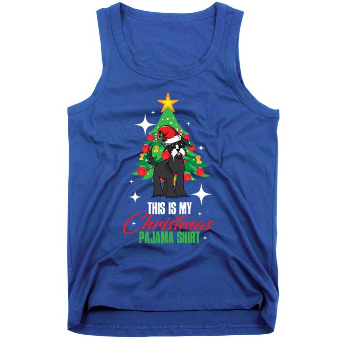 Schnauzer This Is My Christmas Pajama Gift Tank Top