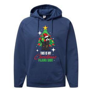 Schnauzer This Is My Christmas Pajama Gift Performance Fleece Hoodie