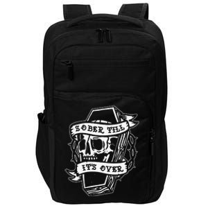 Sober Till It's Over AA NA Recovery Alcoholics Anonymous Impact Tech Backpack