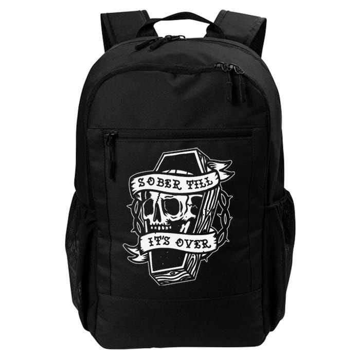 Sober Till It's Over AA NA Recovery Alcoholics Anonymous Daily Commute Backpack