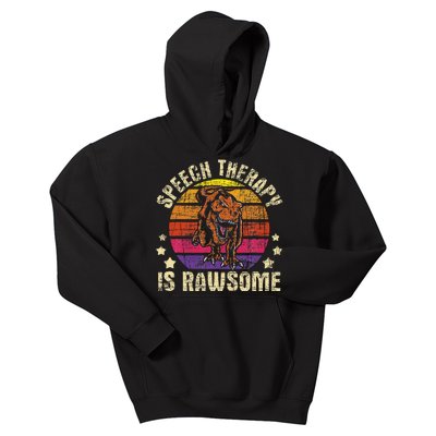 Speech Therapy Is Rawsome Speech Language Pathologist Kids Hoodie