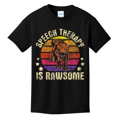 Speech Therapy Is Rawsome Speech Language Pathologist Kids T-Shirt