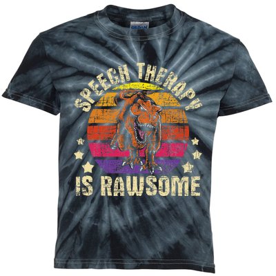 Speech Therapy Is Rawsome Speech Language Pathologist Kids Tie-Dye T-Shirt