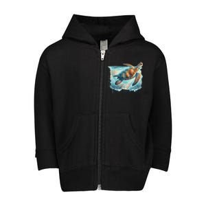 Sea Turtle Islamorada Florida Keys Toddler Zip Fleece Hoodie