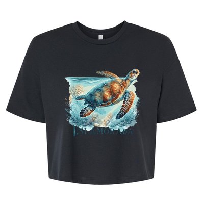 Sea Turtle Islamorada Florida Keys Bella+Canvas Jersey Crop Tee