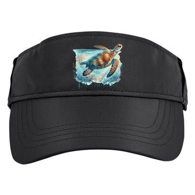 Sea Turtle Islamorada Florida Keys Adult Drive Performance Visor