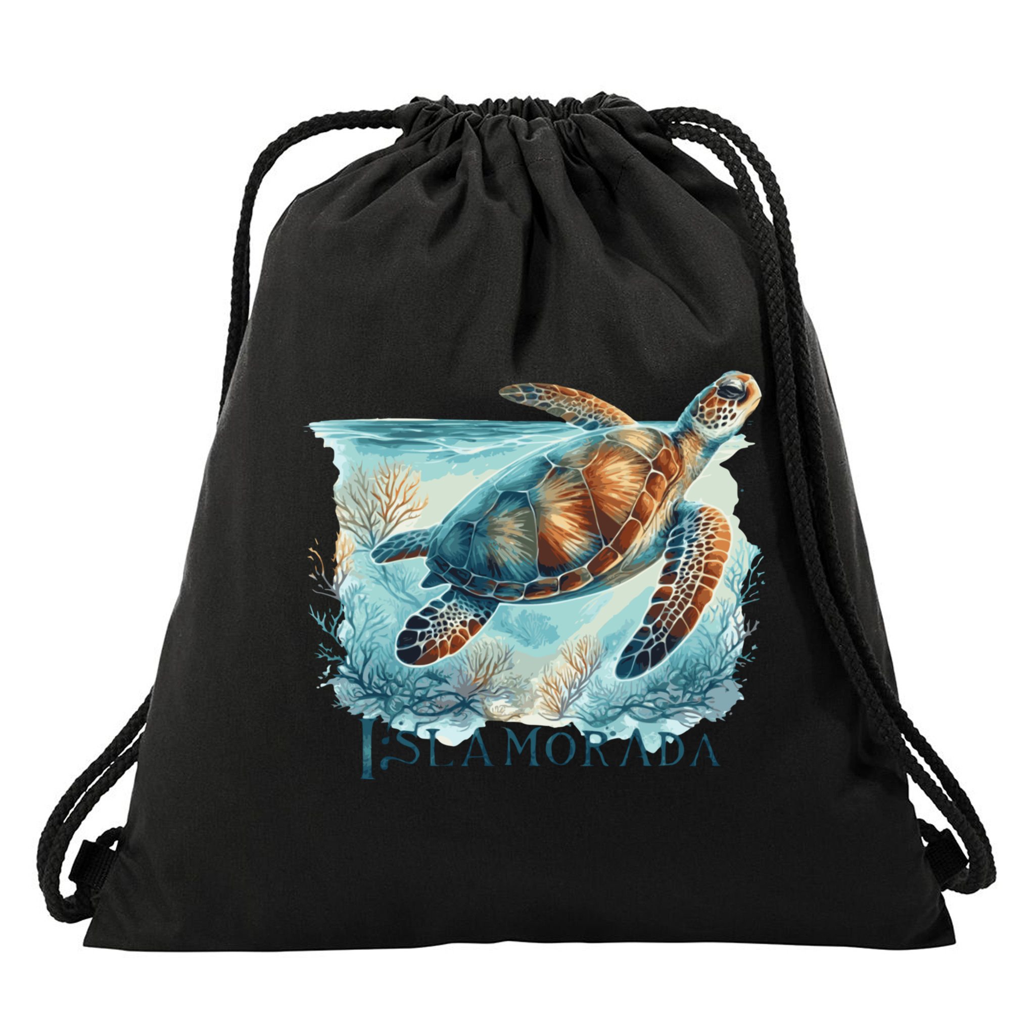 Sea Turtle Islamorada Florida Keys Drawstring Bag