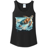 Sea Turtle Islamorada Florida Keys Ladies Essential Tank