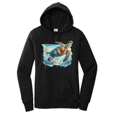 Sea Turtle Islamorada Florida Keys Women's Pullover Hoodie