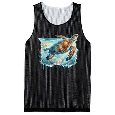 Sea Turtle Islamorada Florida Keys Mesh Reversible Basketball Jersey Tank