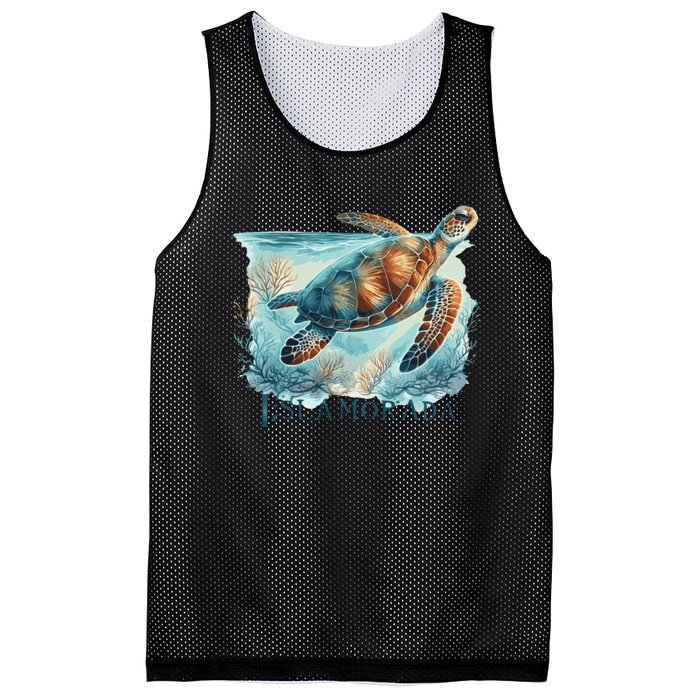 Sea Turtle Islamorada Florida Keys Mesh Reversible Basketball Jersey Tank