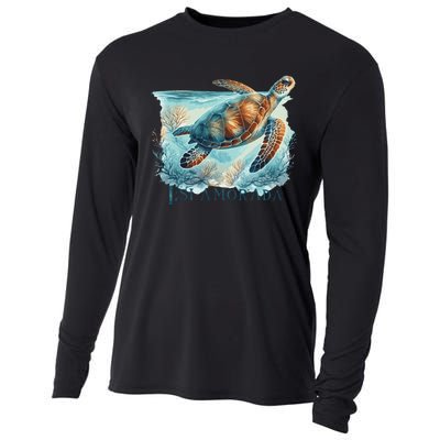 Sea Turtle Islamorada Florida Keys Cooling Performance Long Sleeve Crew