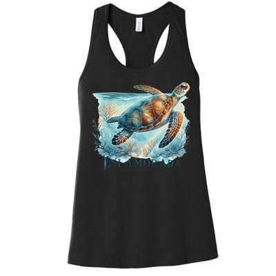 Sea Turtle Islamorada Florida Keys Women's Racerback Tank