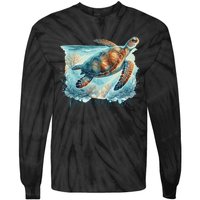 Sea Turtle Islamorada Florida Keys Tie-Dye Long Sleeve Shirt