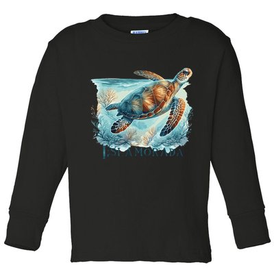 Sea Turtle Islamorada Florida Keys Toddler Long Sleeve Shirt