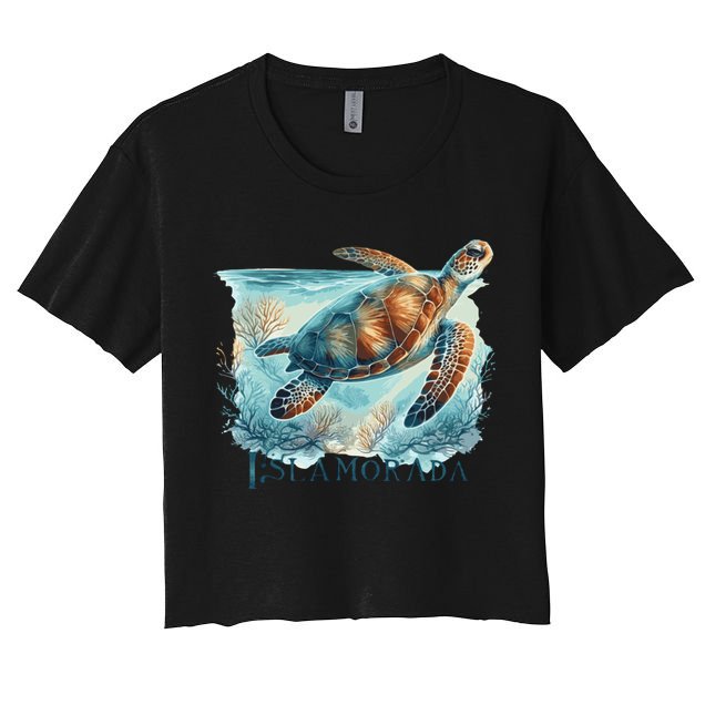 Sea Turtle Islamorada Florida Keys Crop Top