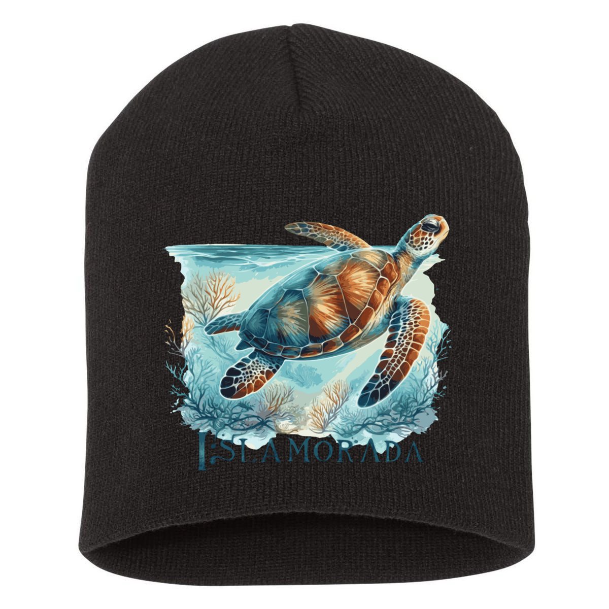 Sea Turtle Islamorada Florida Keys Short Acrylic Beanie