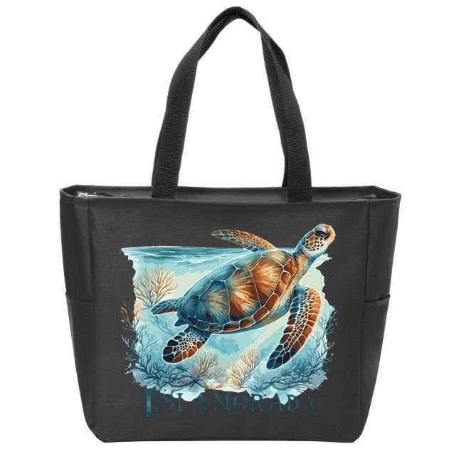Sea Turtle Islamorada Florida Keys Zip Tote Bag