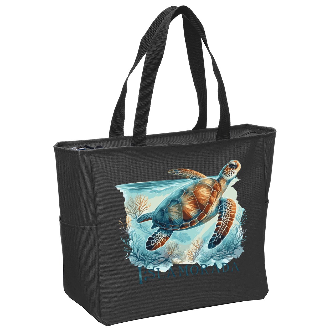 Sea Turtle Islamorada Florida Keys Zip Tote Bag