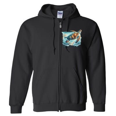 Sea Turtle Islamorada Florida Keys Full Zip Hoodie