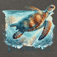 Sea Turtle Islamorada Florida Keys Cotton Canvas Backpack